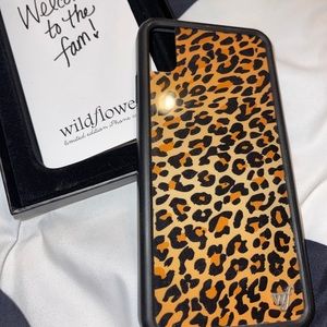 Leopard Wildflower iPhone XS Max case